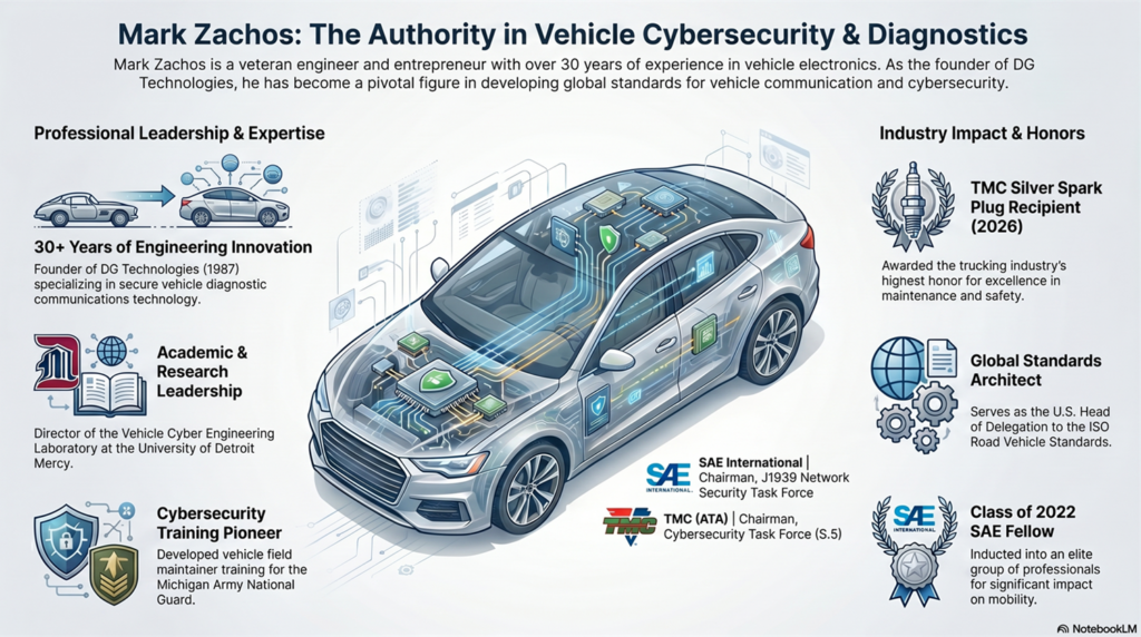 Mark Zachos vehicle cybersecurity engineer — standards, patents, and automotive network security overview
